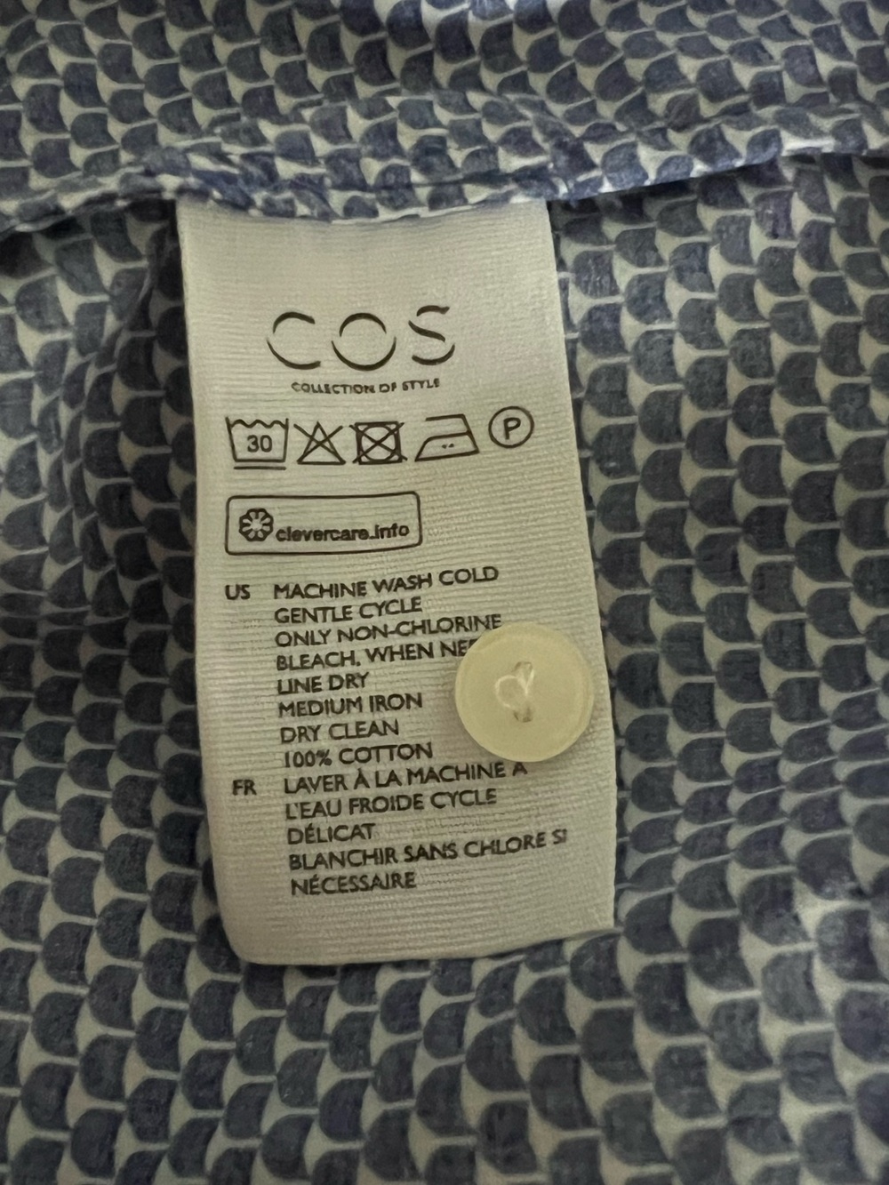 COS Navy Button-Up - Picture 4 of 5